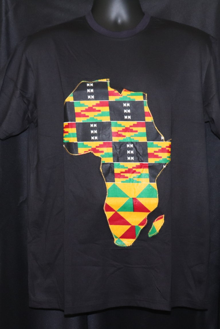 APP4 - Kente Africa Shine Black T-Shirt